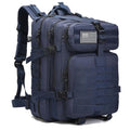 Tactical Backpack for Men, 45L Military Gym Backpacks, Large 3-Day Assault Pack Bug Out Bag MOLLE Daypack for Rucking Fishing Camping (Dark blue) - color: Dark Blue