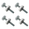4Pcs M10 (10mm) Baby Gate Threaded Spindle Rod Replacement Parts Kit for Pressure Mounted Pet Safety Gates Stair Gates Hardware Accessories White（80mm in Length） - size: 10mm*80mm