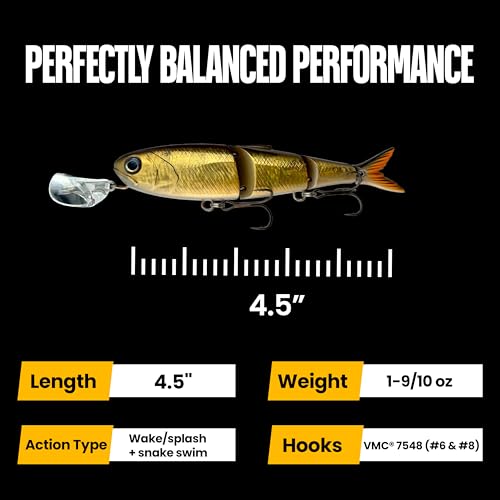 Headbanger Spitfire Topwater Fishing Lure (4-1/2" & 6-1/2") - color: Natural Perch, size: 4-1/2"