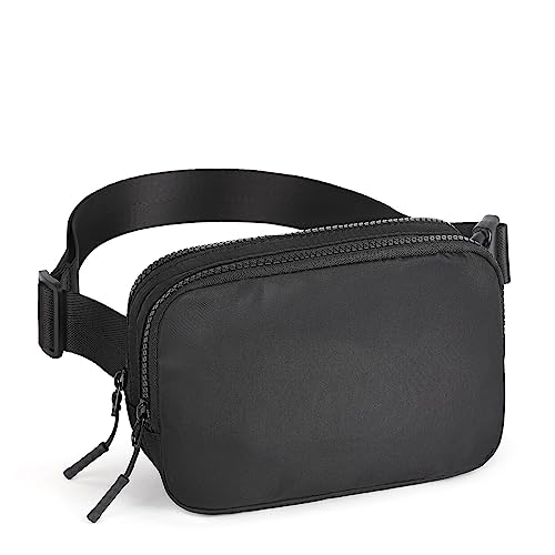 CLUCI Small Belt Bag for Women, Crossbody Everywhere Waist Packs Trendy, Women's Fanny Pack with Adjustable Strap - color: A1-1 Black