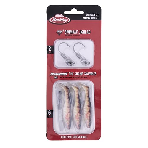Berkley PowerBait The Champ Swimmer Fishing Soft Bait - color: Assorted - HD Yellow Perch / HD HD Bluegill, size: 3"