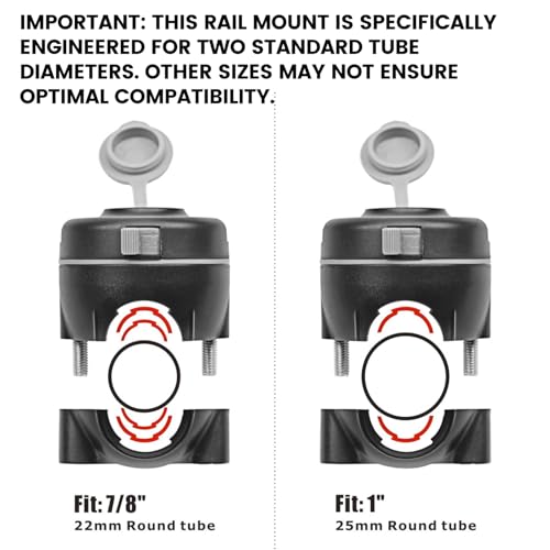 HITORHIKE Fishing Rod Holder Universal Fit Kit Allows for 360-degree Adjustment Kayak Fishing Boat Powerlock Rod Holder - style: Fishing Rod Holder X2+rail Mount X2