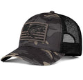 Fishing Gifts for Men - Snapback & Trucker Hats - American Flag Outdoor Fishing Hat - color: 04.camo-2(bassflag)