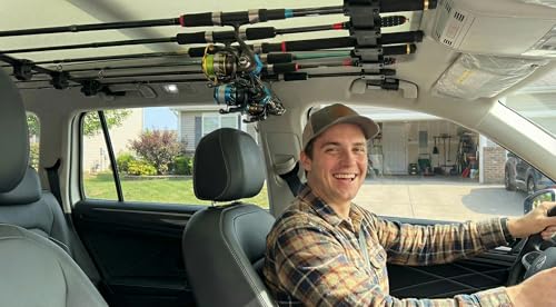 Fishing Rod Holder for Car,Fishing Pole Holder for Car,Fishing Pole Storage Inside Carrier Racks for SUV/Wagons/Van/Jeep/Truck