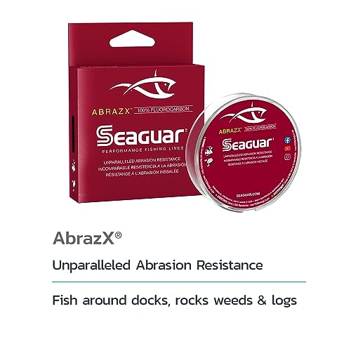 Seaguar AbrazX Freshwater Abrasion Resistant Fluorocarbon Fishing Line for Docks, Rocks, Weeds, & Logs - Multiple Sizes - style: 20lbs/200yds