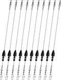Texas Rigs 10 Pack, Pre-Rigged Bass Fishing Rig with Bullet Weight, Swivel & Snap, Weedless Soft Plastic Rig for Largemouth & Smallmouth Bass - color: Black, size: 1/2oz
