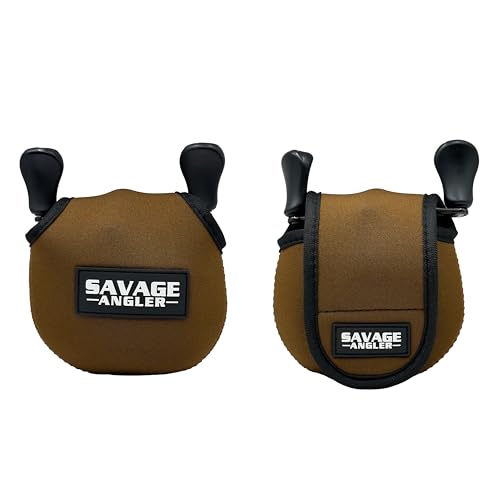 Neoprene Baitcast Reel Cover, Fishing Reel Protector, Fishing Reel Cover, Baitcaster Case, Low Profile Baitcaster Case, Casting Reel Covers, 50 100 200 Series Baistcasters (1, Brown) - color: Brown