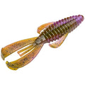 Strike King Rage Bug Fishing Lure, Soft Plastic Grub, Unique Design, Subtle Action - color: Green Pumpkin Purple Swirl, size: 4"