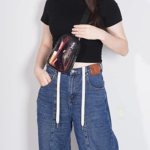 Mini Clear Bag Stadium Approved, Clear Sling Bag Crossbody Bags Fanny Pack, Concert Purse Belt Chest Bags Stadium Approved for Women