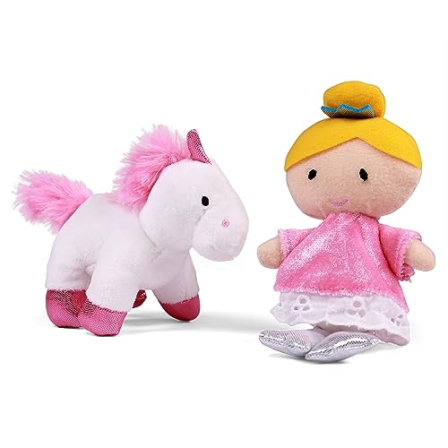 Baby GUND Play Soft Collection, Princess Castle 5-Piece Plush Playset with Rattle, Squeaker and Crinkle Plush Toys, Sensory Toy for Babies and Newborns, 7” - style: Princess Castle