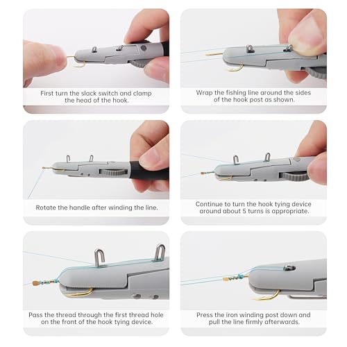 Fishing Line Tie Tool, Fishing Hook Tier Line Tying Tool, Hook Threader, Fast Tying Knot