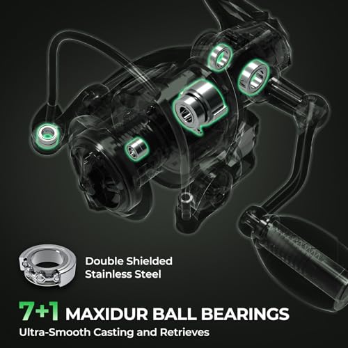 KastKing Spartacus II Twin-Tip Fishing Rod and Reel Combo, Spinning & Casting Combo, Fishing Poles and Reels Combo, KastFlex IM6 Graphite Blanks, 2-Piece Rods with Extra Tip - style: Spin-7'3'' M-3000 Reel (2 Pcs+ Extra Tip)