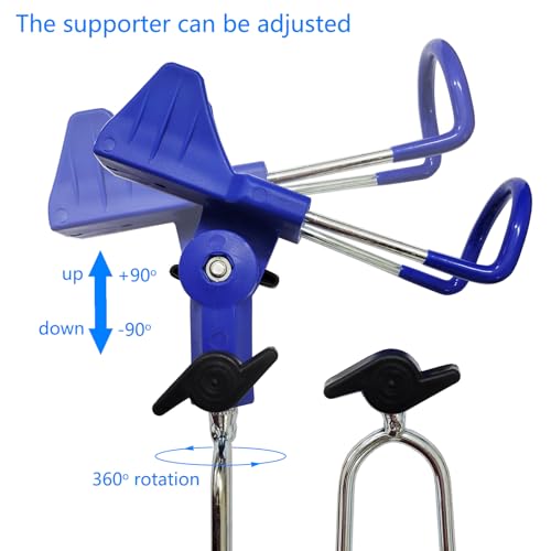 2X Universal Rod Holders Fish Pole Holder Ground Support Stand for Bank Fishing, 360 Degree Adjustable Stainless Steel Catfishing Equiment Bracket for Beach - color: Blue