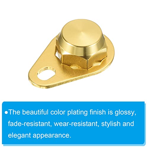 PATIKIL Fishing Reel Screw Nut Locking Plate, Left Handle Locking Caps Screw Nut Replacement for DIY Fishing Accessories - color: Gold, size: M7