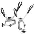 LBW Boat Fishing Rod Holder Dock Fishing Pole Holder 360 Degree Adjustable Dual-use Clamp on Rod Holder for Boat Aluminum Alloy Fishing Tackle Tool 2 Pack