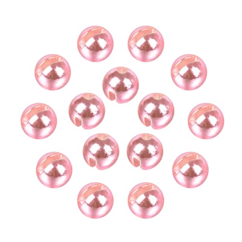 50pcs Tungsten Slotted Beads for Fly Tying, Sink Deeper and Faster 12 Colors/13 Sizes Slotted Tungsten Beads Fly Tying Beads Head Fly Tying Materials - color: Metallic Pink, size: 3.3mm