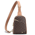 INICAT RFID Blocking Sling Bag, Anti Theft Crossbody Bag for Women Compact Travel Purses Leather - color: Checkered Brown