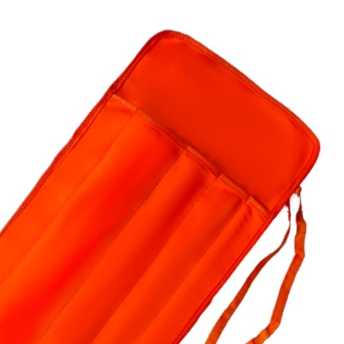 Aventik Neoprene Fly Rod Sock, 5-Compartment Fly Rod Sleeve Protector, Fishing Rod Cover for Travel & Storage - color: Orange, size: Fly rod 10'0''-10'6'' 4sec with Extra tip