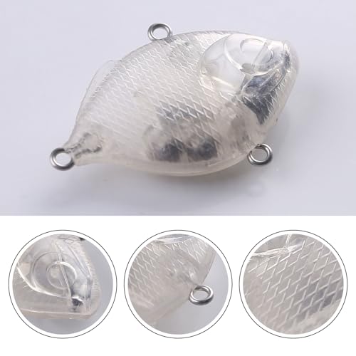 20pcs/25pcs Fishing Blanks Lures Kit Fishing Topwater Unpainted Swimbait Unpainted Crankbaits Hard Baits DIY Lure for Bass Salmon Trout Saltwater and Freshwater - color: 25PCS 1.85″/0.27oz