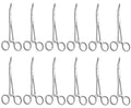 12-Pack Mosquito Hemostat Locking Forceps, 6 Curved & 6 Straight, Stainless Steel, 5-Inch