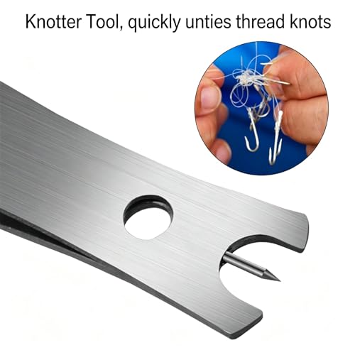 2Pcs Stainless Steel Fishing Line Cutter Nipper with Hook Eye, Multi-Functional Cutting Tool, Fishing Scissors