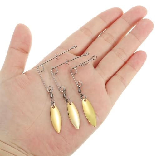 PATIKIL Fishing Spinnerbait Wire with Blade, Willow Leaf - size: Medium