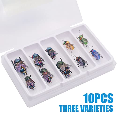 YZD Realistic Fly Fishing Dry Wet Nymph Trout Flies Topwater Lures for Freshwater Saltwater High Simulation Hand Tie Lure Kits - color: 21-A-02