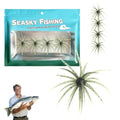 4Pcs Dice Bait, Floating TPR Swimbait with Reflective Stars,Tentacle Creature Lure, Sea Urchin Style Soft Plastic Baits, for Bass Fishing Drop Shot, Wacky Rig/Neko Rig and Finesse, Slow Sinking - color: Gray(S), size: 6cm/2.34inch