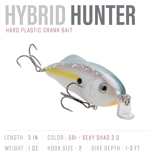 Strike King Hybrid Hunter Shallow Crankbait - color: 591 - Sexy Shad 2.0
