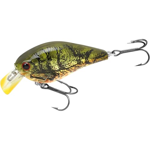 LUCKY CRAFT LC 1.5 Silent Squarebill Crankbait Fishing Lure, 2-3/8", Bass Fishing Lures for Freshwater, Hard Crankbait with Treble Fishing Hooks, Fishing Accessories - color: 188 TO Green Craw