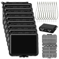 Kifmurase 10PCS Plastic Tackle Box Organizer, Mini Fishing Tackle Box, Small Parts Fishing Lure & Hook Boxes Storage Containers, Kayak Fly Boxes, Tackles Storage Bin for Crafts Beads Screws Nail Pins