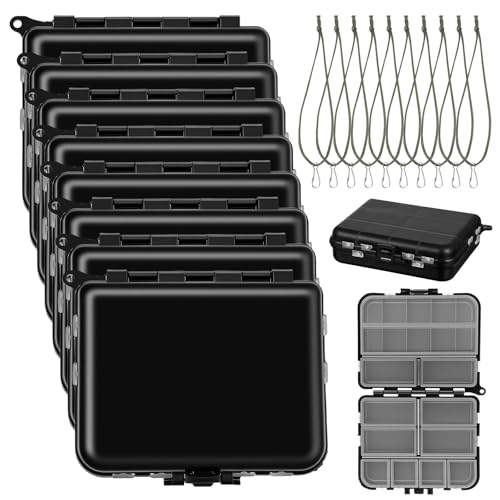 Kifmurase 10PCS Plastic Tackle Box Organizer, Mini Fishing Tackle Box, Small Parts Fishing Lure & Hook Boxes Storage Containers, Kayak Fly Boxes, Tackles Storage Bin for Crafts Beads Screws Nail Pins
