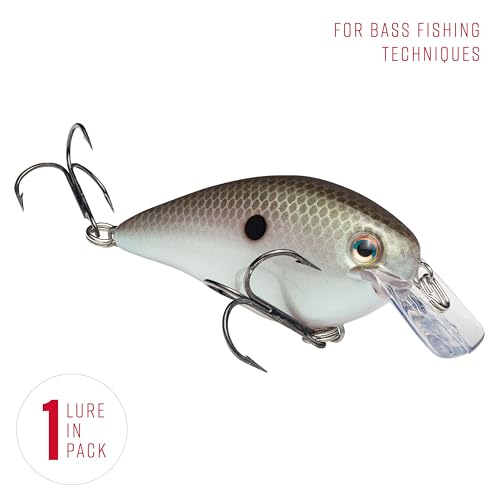 Strike King KVD 1.5 Hard Knock Fishing Lure, 3/8 oz, 3D Lifelike Eyes - color: 568 - Green Gizzard Shad, size: 1.5-Ounce