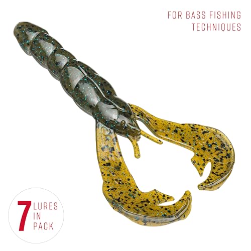 Strike King Rage Tail Craw - color: Green Pumpkin Sapphire, size: 0.145 inch