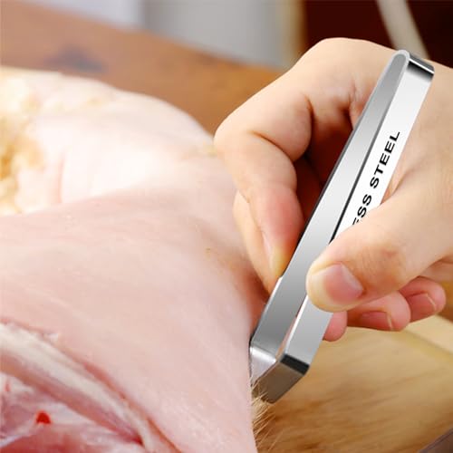 2 Pieces Fish Bone Tweezers,Salmon Bone Tweezers,Stainless Steel Fish Deboner Tool,Flat and Slant,Hair Removal Clip for Kitchen Cooking Food and Design Styling