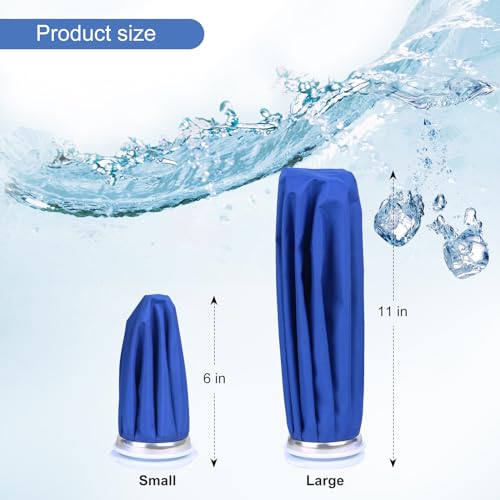 Ice Bags for Injuries, 3rd Gen Reusable Ice Packs, Hot & Cold Therapy Pain Relief, Ice Bag No-Leak & Waterproof, Traditional Ice Pack, Versatile & Durable, Blue (6 in + 11 in) - color: Blue - 6 in + 11 in