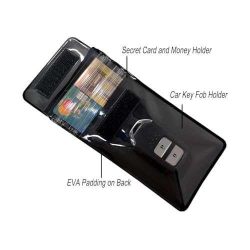 DRIPAC Floating Waterproof Car Key FOB Case Wallet Dry Bag Waterproof Pouch Holder for Driver License Credit Card ID Cash Badge (Black)