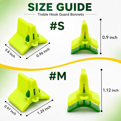 40pcs /50pcs Fishing Treble Hooks Guard Bonnets Cap Cover Protectors Safety Medium and Large for Fishing Lure & Squid Hooks - color: Large M-40PCS (2#, 1#, 1/0#, 2/0#, 3/0#)