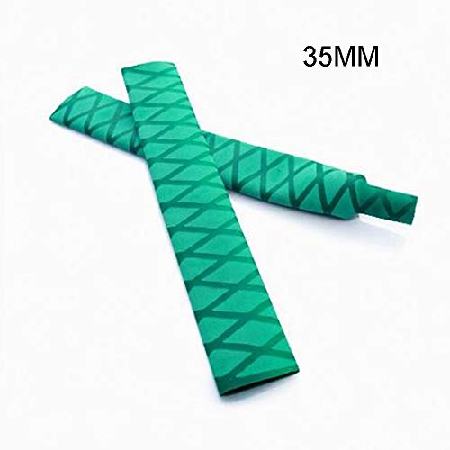 GREATFISHING Diameter: 25mm 30mm 35mm X-Tube Heat Shrink Sleeve Wrap Fishing Bulding Handle Cork Rod Grip with Non Slip Waterproof and Insulation 40 Inch Lengths Durable Repair - color: Green, size: Diameter:35mm; Length:1m