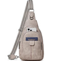 cakang Womens Sling Bag Crossbody Bags for Women Vegan Leather Sling Backpack Daypack Fanny Pack Crossbody Purse Travel - color: 4-grey