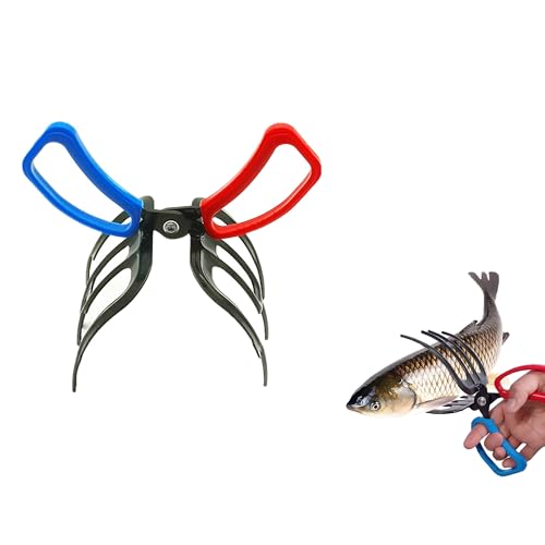 3 Fish Claw Gripper, Fishing Pliers, Fish Gripper, Metal Control Clamp Tong Tackle Tool, Multi-Functional Light Weight Accessories - color: 3 Claw*1