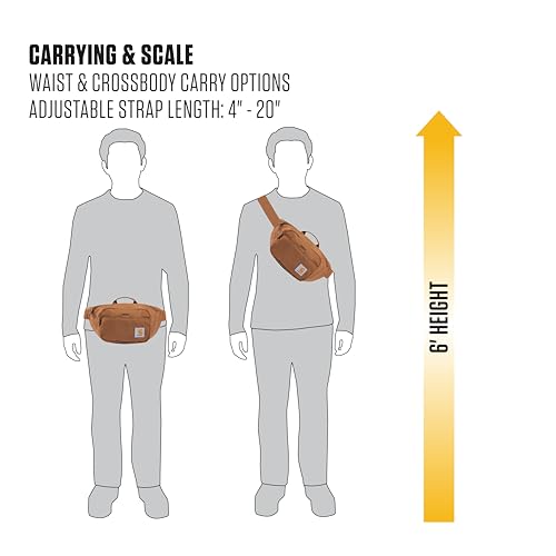 Carhartt Classic Adjustable Sling Bag, Durable, 600-Denier Water Resistant Hip Pack - color: Chalk