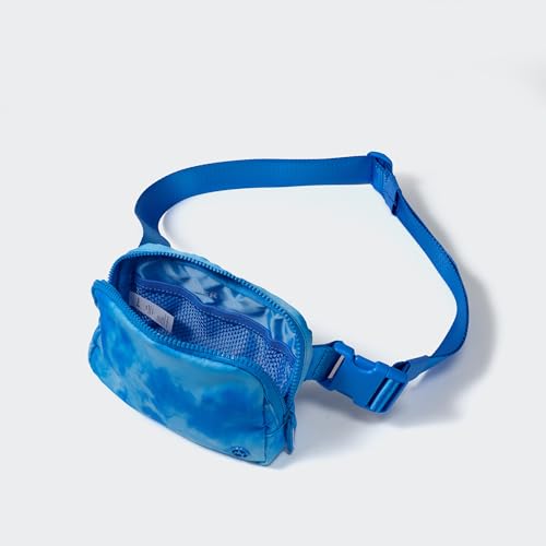 Pander Two Way Zipper Fanny Pack Nylon Everywhere Belt Bag for Women, Water Repellent Waist Packs, Crossbody Bags with Adjustable Strap (Cloud Blue) - color: Cloud Blue