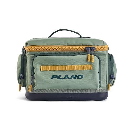Plano Weekend 3600 Tackle Bag, Cutting-Edge Fishing Tackle Bag, Molded Waterproof Base, Spacious Storage, Die Cut Tool Sleeves, Daisy Chain Attachment Points - color: Moss, style: 3600 Tackle Case