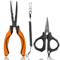 Fishing Tools Kit, Fishing Pliers,Fishing Scissors, Fishing Line Cutter for Braided Fishing Line,Fishing Gear with Lanyard - color: 9"Fishing Pliers Orange