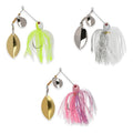 Finesse Spinner Baits for Bass Fishing, Turtleback Blade, 1/2 Oz and 3/8 Oz | 3-Pack - size: 1/2 Oz