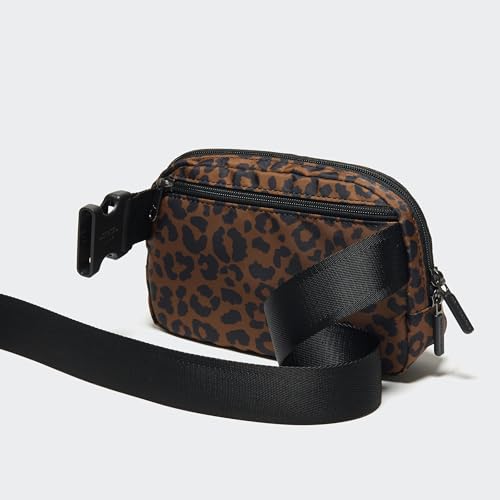 Pander Two Way Zipper Fanny Pack Nylon Everywhere Belt Bag for Women, Water Repellent Waist Packs, Crossbody Bags with Adjustable Strap (Midnight Leopard) - color: Midnight Leopard