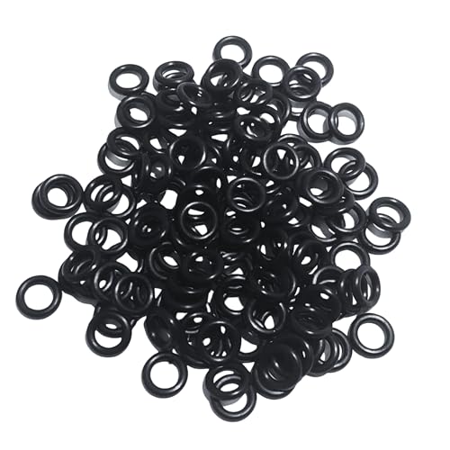 Reaction Tackle Wacky Rig Tool and O-Rings for Soft Plastic Worms, Bass Fishing Wacky Rig and Neko Rig Stick Bait Setup for Largemouth and Smallmouth - color: 125 Black O-rings