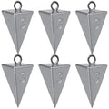 Pyramid Sinkers for Surf Fishing – Lead Fishing Weights, No-Roll Bottom Hold - style: 3oz - 6pcs