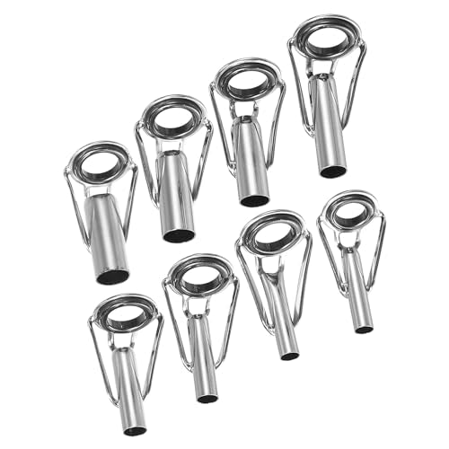 PATIKIL Fishing Rod Tip Repair Kit Stainless Steel Ring Guide for Saltwater Freshwater Fishing - color: Black,Silver
